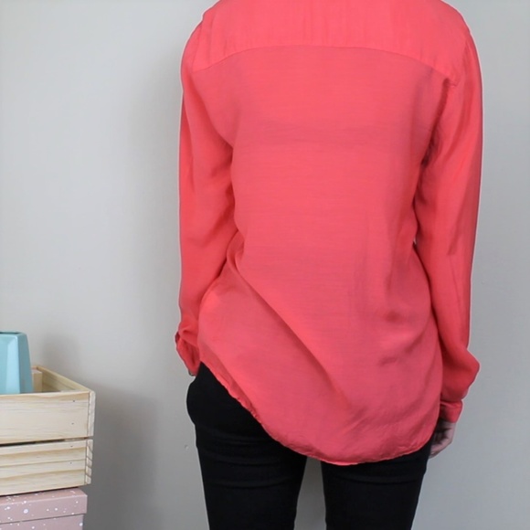 SOLD Zara Woman Coral Blouse Size M - Picture 5 of 7